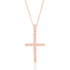 Cassie Crystal Cross Necklace