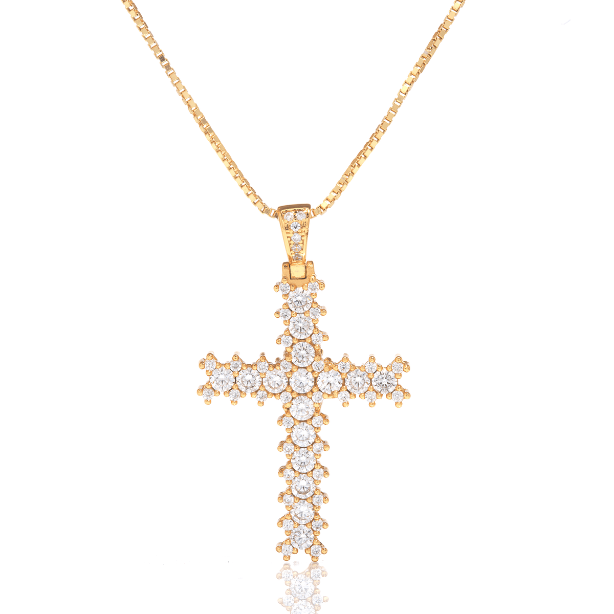 Halle Crystal Cross Necklace