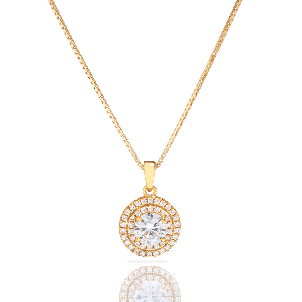 Lannette Round Crystal Necklace