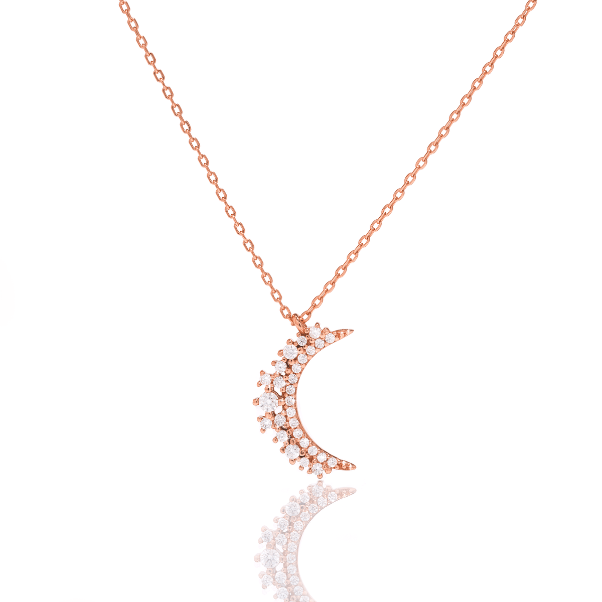 Luna Crystal Crescent Moon Necklace