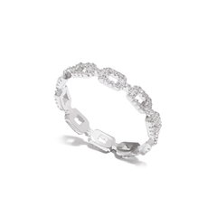 April Crystal Chain Ring