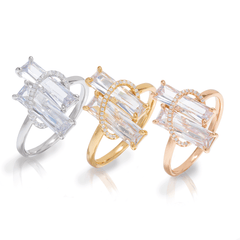 Sarai Two Stone Crystal Ring